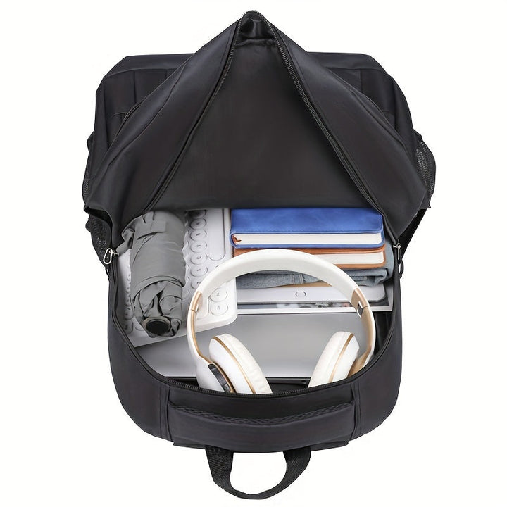 Durable men's leather commuter backpack, perfect for professional daily travel.
