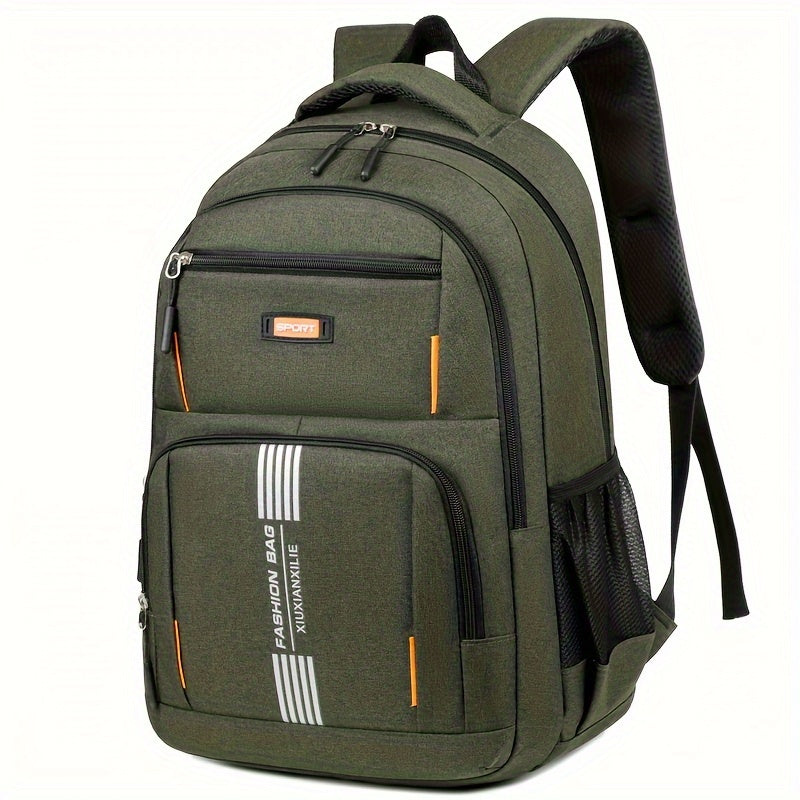 Rugged men's genuine leather backpack, built to last for daily professional use.
