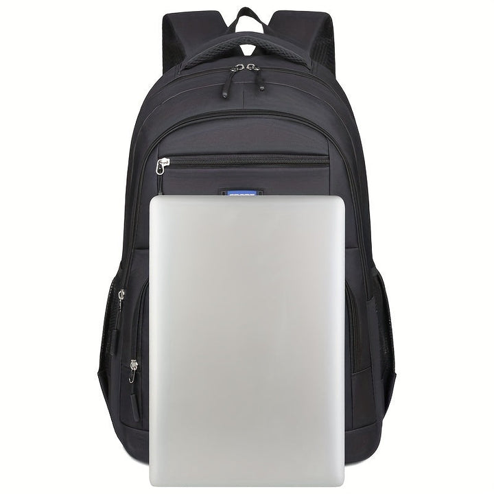 Elegant men's leather backpack, classic design for stylish everyday carry.