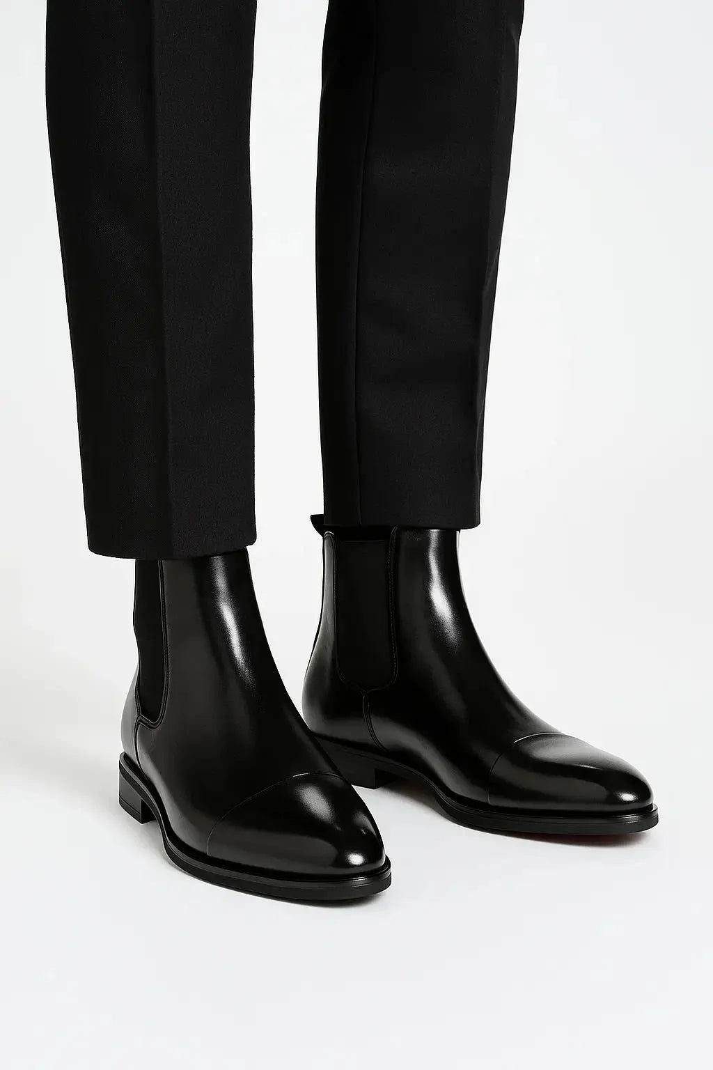 Men's classic brown leather Chelsea boots. Comfortable everyday ankle boots for sophisticated casual style.