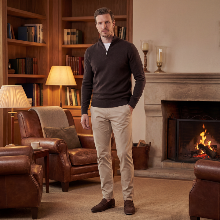 Men's classic slip-on penny loafers. Comfortable, versatile dress shoes for smart casual and formal outfits.