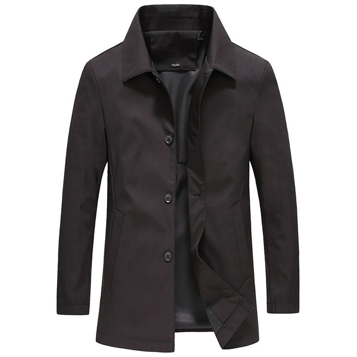 Men's classic button-down collared jacket in a versatile casual style. Perfect outerwear for spring & fall fashion.