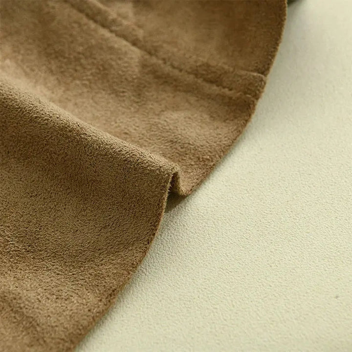 Stylish men's khaki button-up winter jacket. Smart casual outerwear for cold weather, perfect for any occasion.