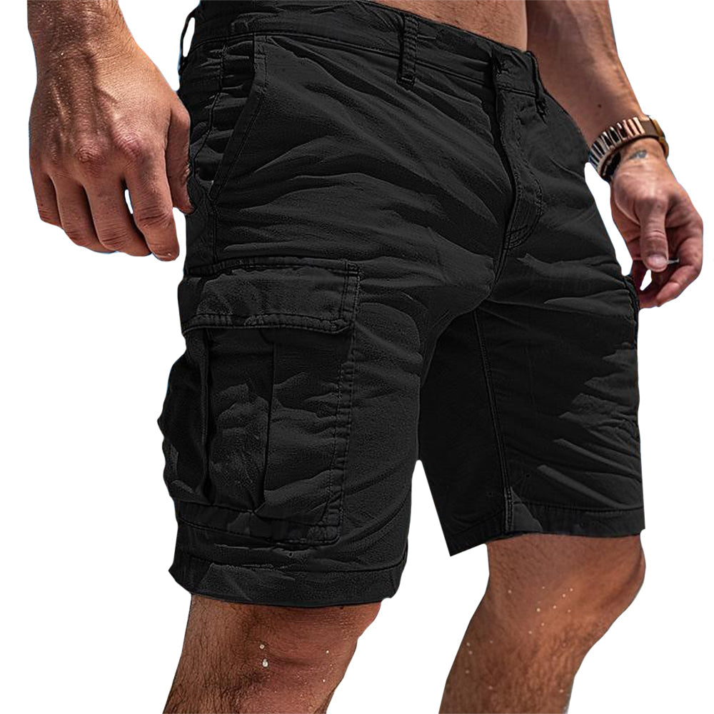 Men's classic utility cargo shorts, offering comfort & style for casual wear & outdoor activities.