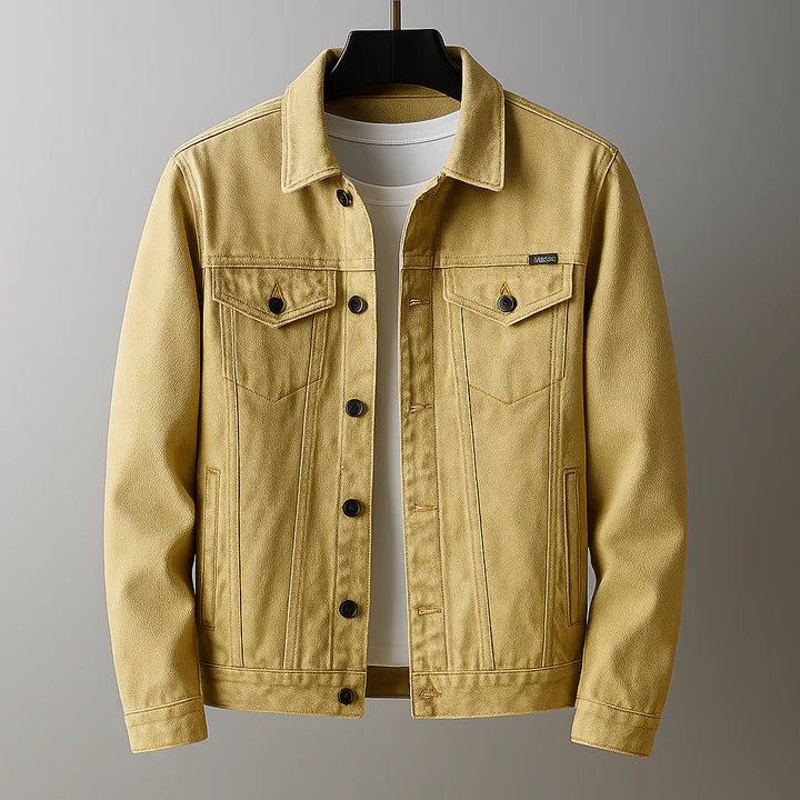 Men's classic casual button-up jacket, long sleeve, versatile outerwear for everyday style.
