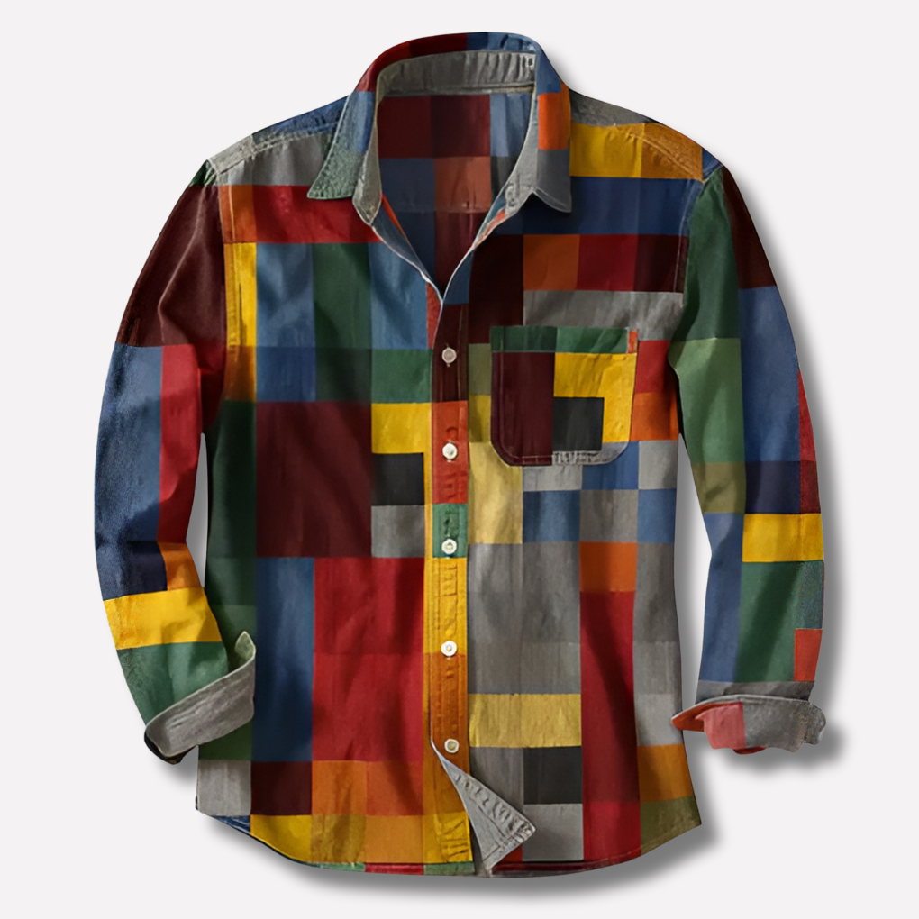 Men's classic collar business shirt, long sleeve for a polished professional look, perfect for office & formal wear.