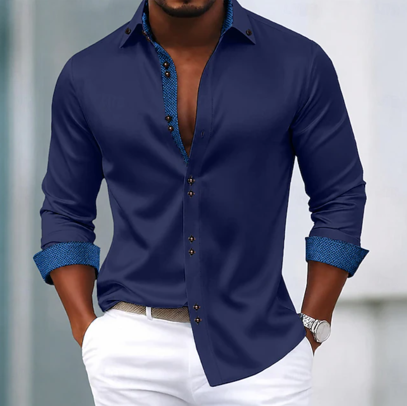 Sophisticated men's everyday shirt with classic collar. Perfect for smart casual looks & business wear.