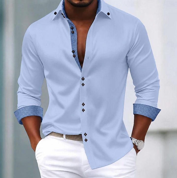 Men's Classic Collar Shirt for business attire & smart casual wear. Sophisticated and comfortable everyday essential.
