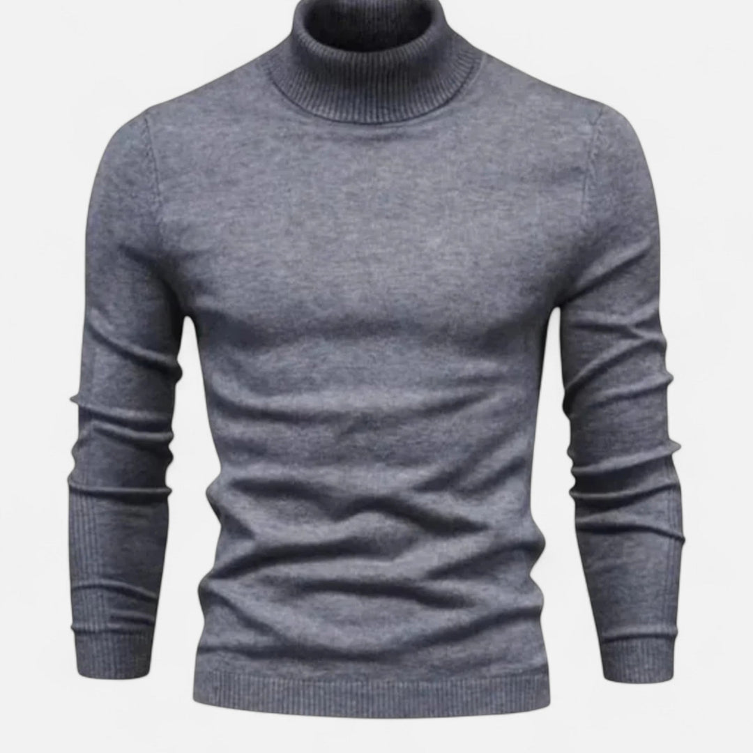 Versatile men's classic crew neck sweater, ideal for layering and adding elegant style to any outfit.