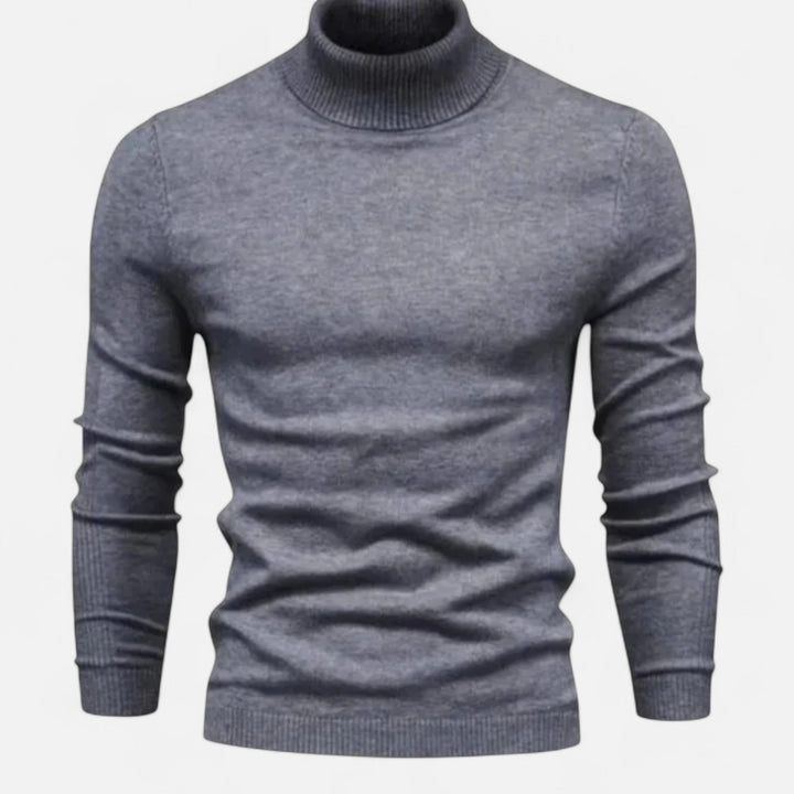 Versatile men's classic crew neck sweater, ideal for layering and adding elegant style to any outfit.