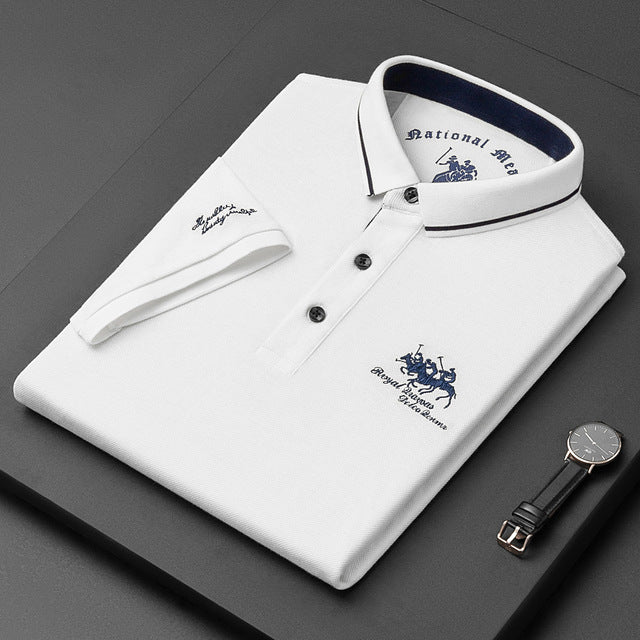 Men's Classic Everyday Polo Shirt. Comfortable cotton blend with a tailored fit. Ideal for daily casual wear.