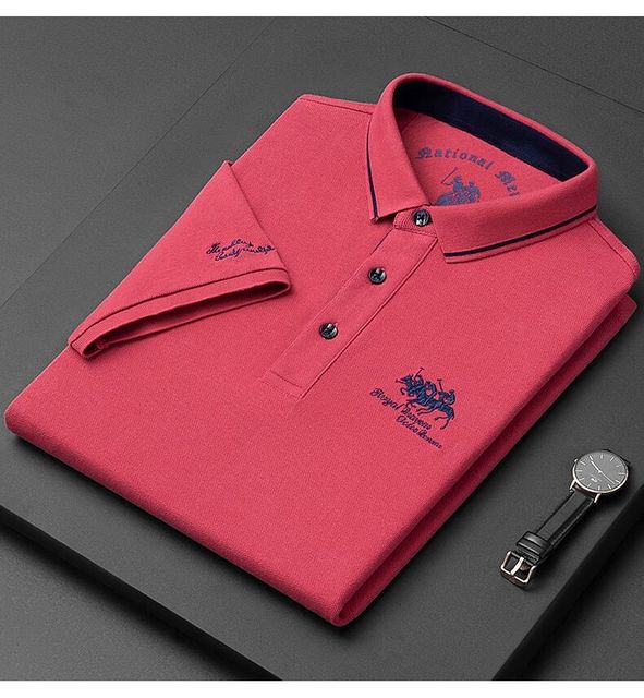 Stylish men's short sleeve polo shirt in a soft cotton blend. Perfect for smart casual & everyday wear.