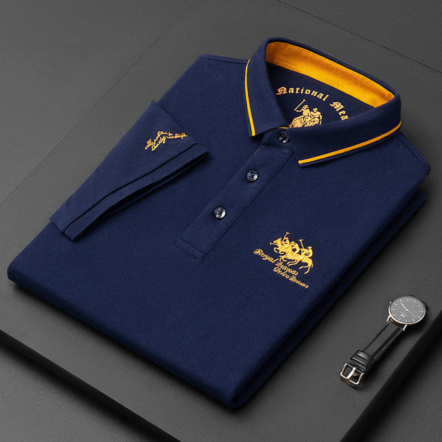 Versatile men's fashion polo shirt, short sleeve, cotton blend. Great for casual, work & smart casual outfits.