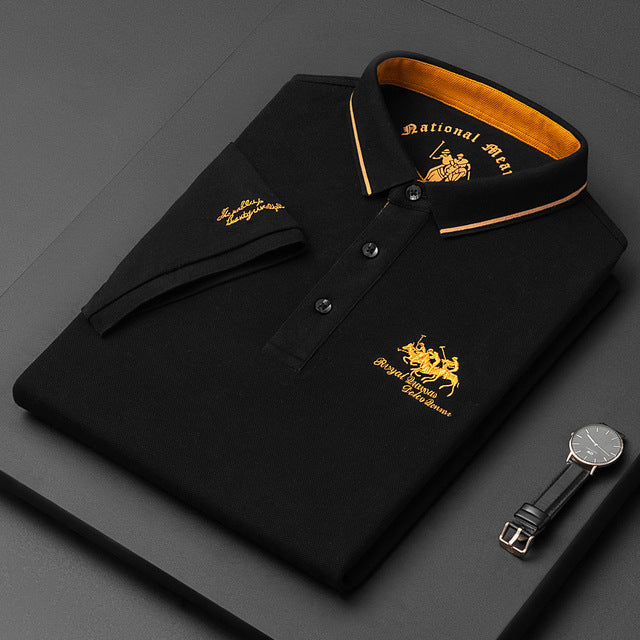 New Men's Classic Everyday Polo. Tailored fit cotton blend short sleeve shirt. Comfortable & stylish casual top.