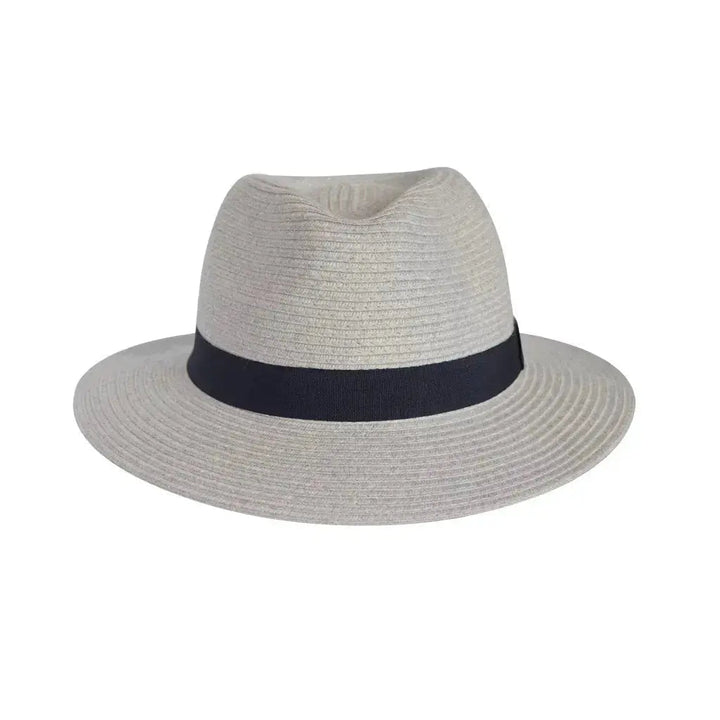 Elegant men's travel fedora hat, offering excellent UV protection. Ideal for beach and summer style.