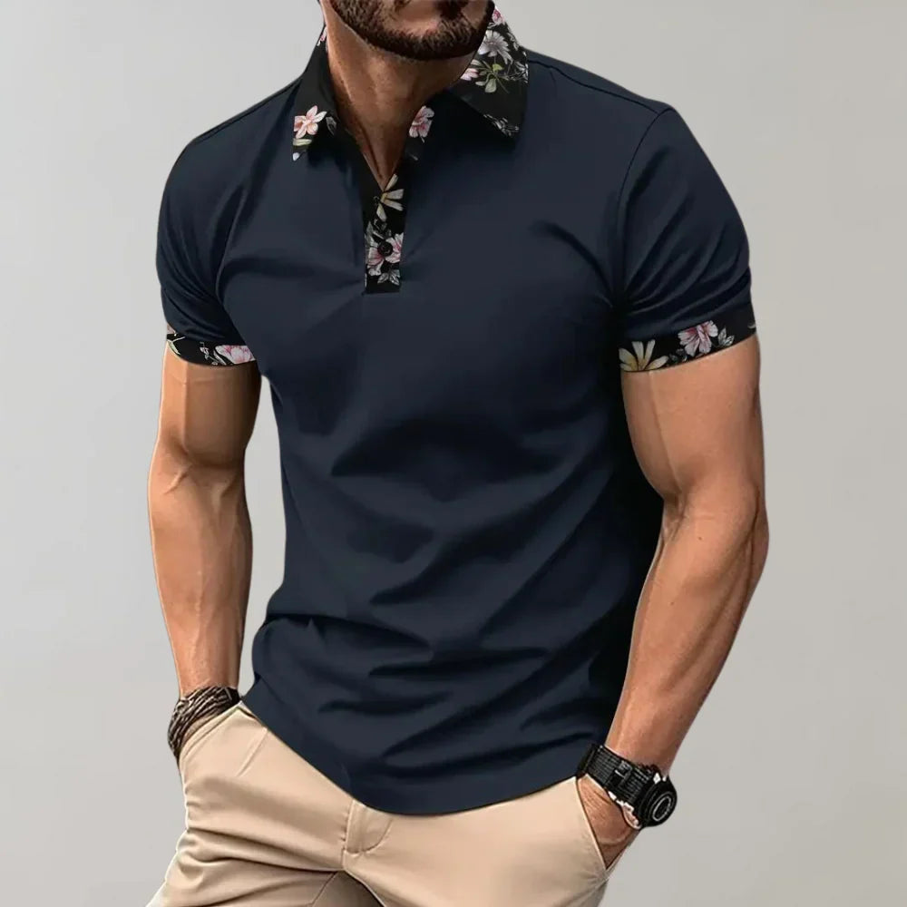 Men's classic fit short sleeve polo shirt for everyday casual wear. Comfortable and stylish summer top.