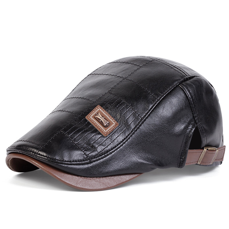 Men's classic flat cap, timeless grey headwear offering comfort & sophisticated everyday style.