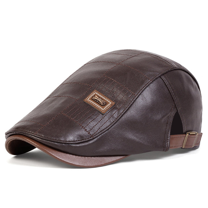 Stylish men's flat cap, a newsboy cap design for refined casual or driving fashion.