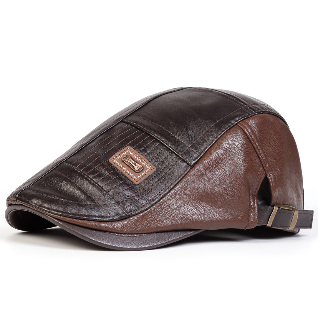 Elegant men's flat cap, sophisticated accessory with a comfortable fit, ideal for all seasons.