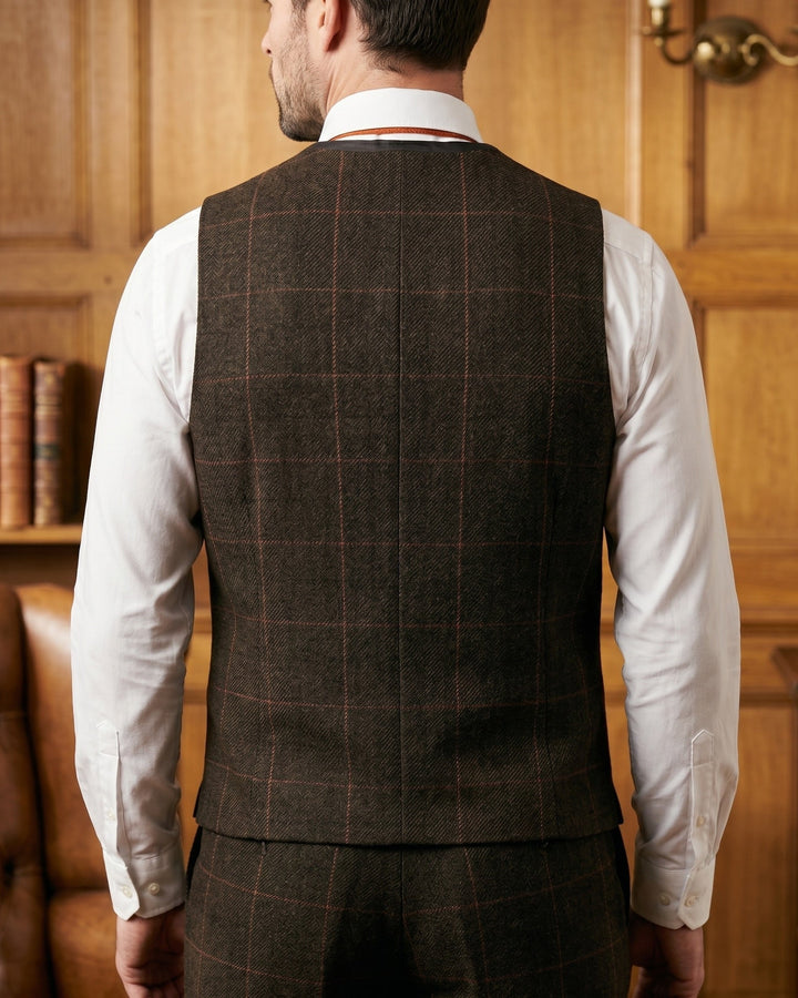 Layering men's classic waistcoat. Elegant formal vest for versatile stylish business and event outfits.
