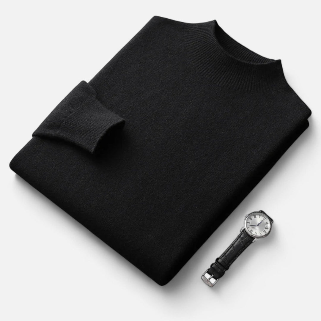 Men's autumn half-turtleneck sweater for casual comfort or a smart casual winter outfit.
