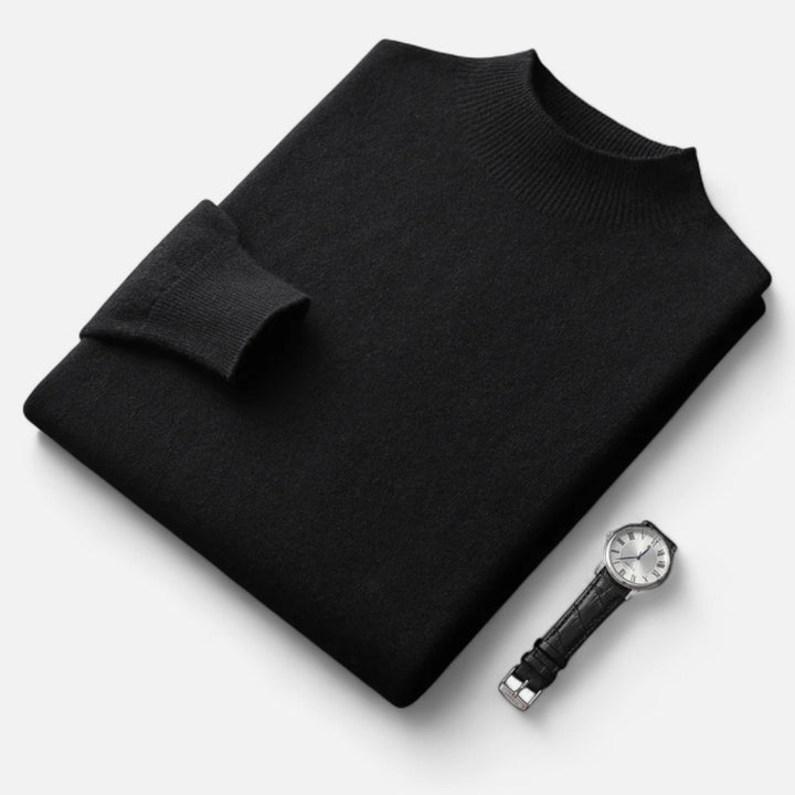 Men's autumn half-turtleneck sweater for casual comfort or a smart casual winter outfit.