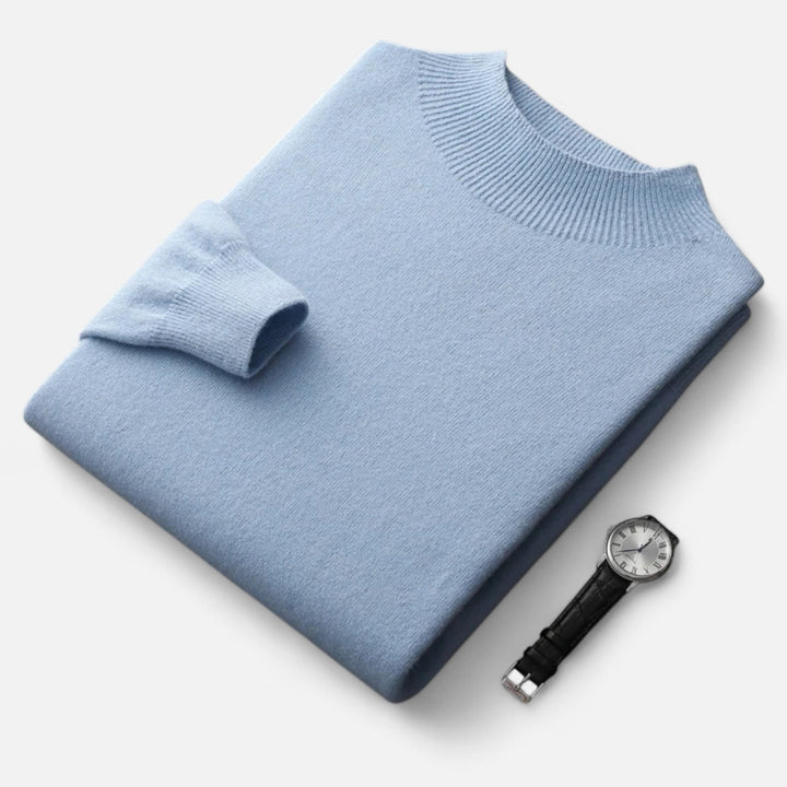 Warm men's half-turtleneck sweater, a comfortable and stylish pullover for cold autumn & winter days.