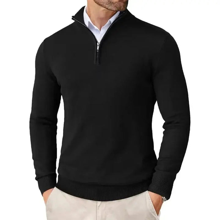 Men's classic half-zip sweater. Effortless style & everyday comfort. Smart casual pullover top.