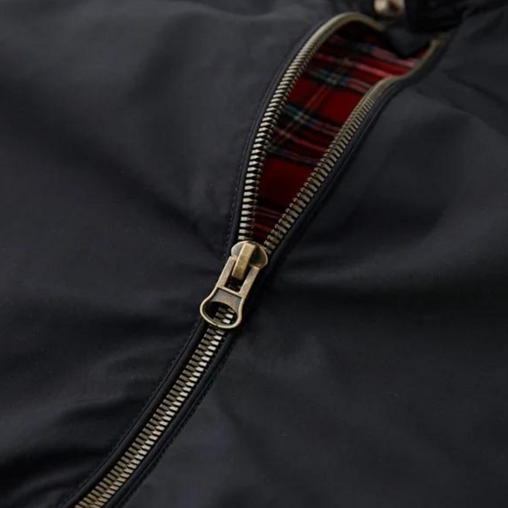 Iconic men's casual jacket; the Harrington with a unique tartan detail elevates any smart-casual spring look.