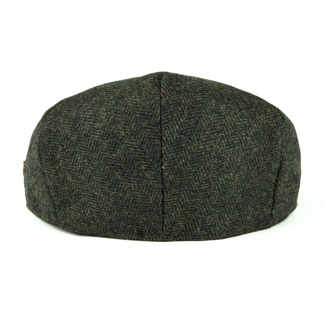 Men's classic flat cap with a distinctive herringbone weave, fashion essential.
