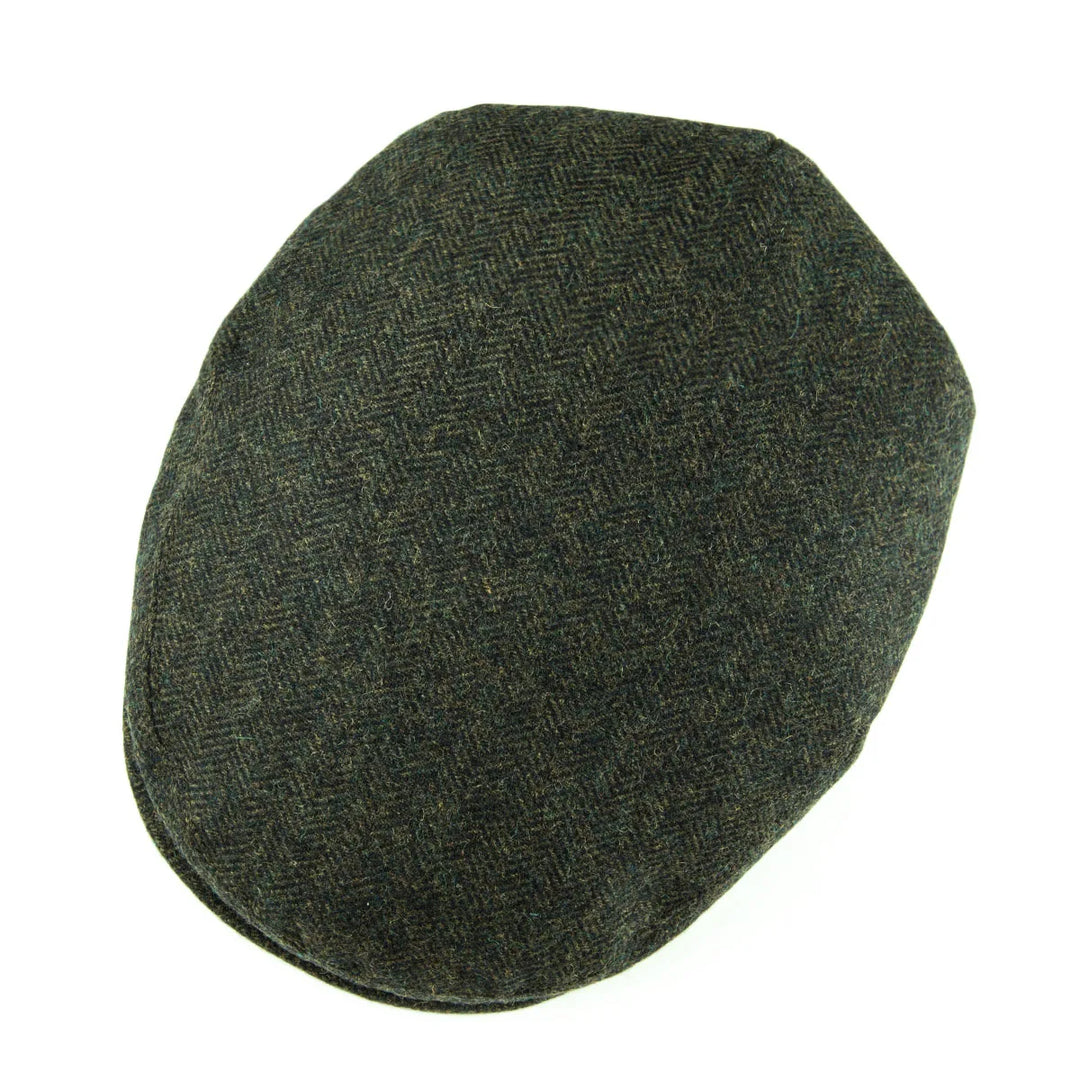 Timeless herringbone flat cap for men, adding a touch of classic sophistication.