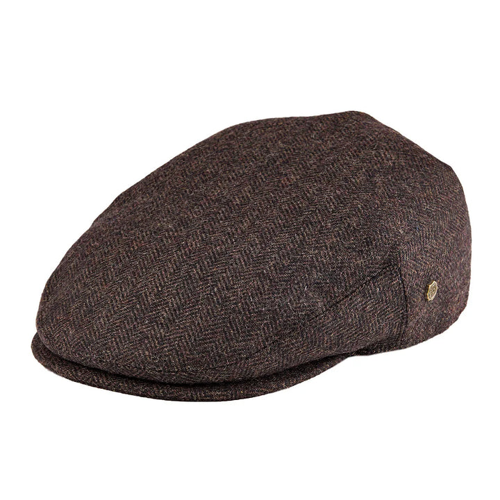 Herringbone men's flat cap for a classic, casual, and elegant style.