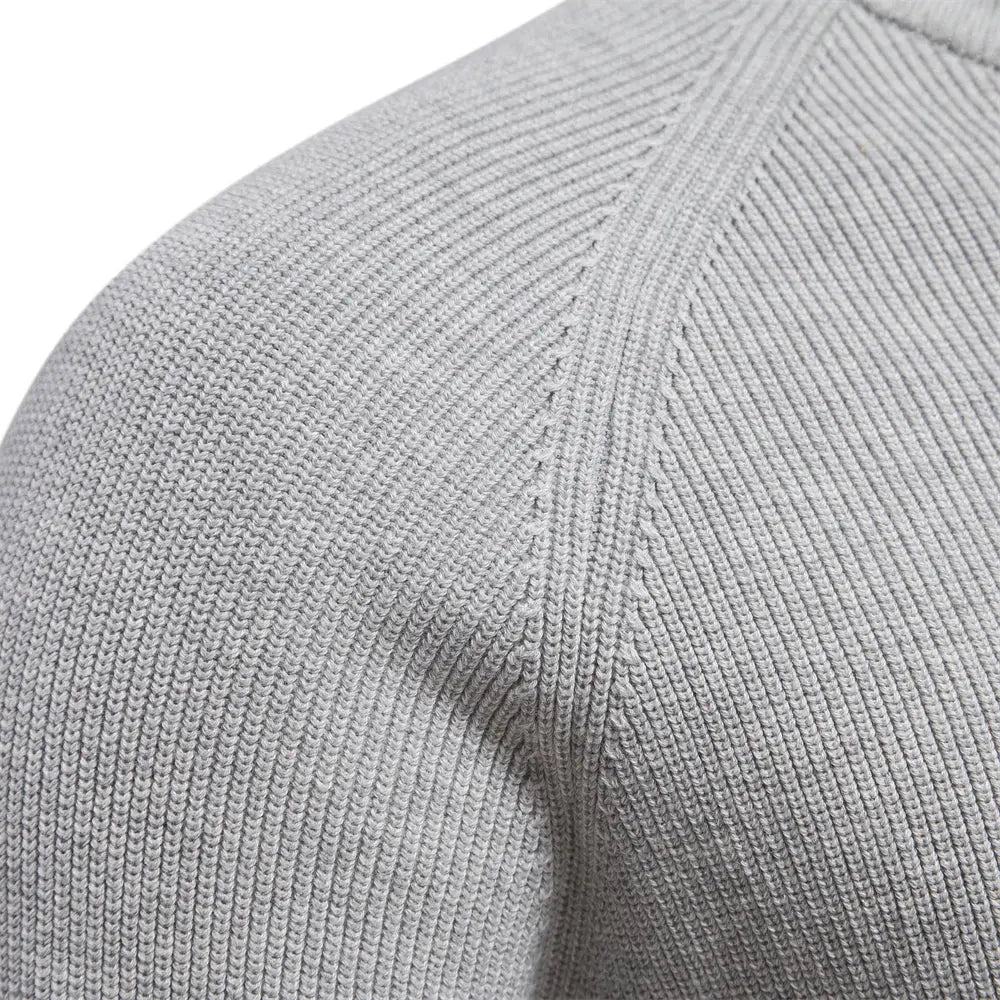 Essential men's classic half-zip jumper, a comfortable knitted sweater perfect for casual layering.