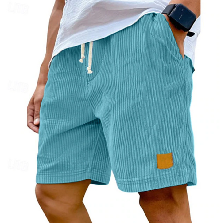Essential men's classic lace-up casual shorts, perfect for summer, beach, and vacation comfort.
