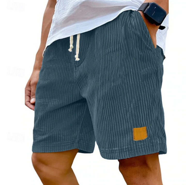 Men's casual summer shorts with classic lace-up design, perfect for beach and vacation outfits.