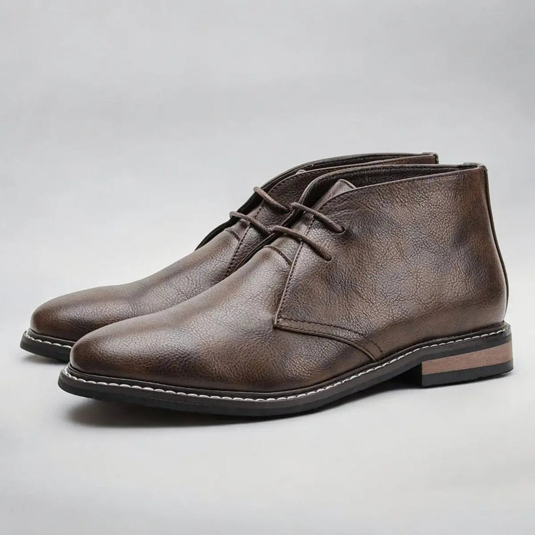 Durable men's classic chukka boots; lace-up ankle style for versatile smart casual outfits.