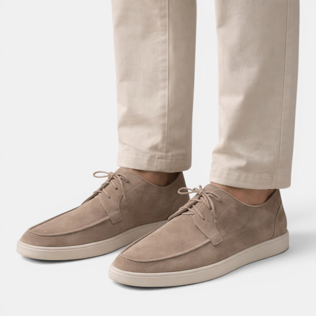 Men's classic lace-up loafers for sophisticated summer style. Versatile smart casual footwear.