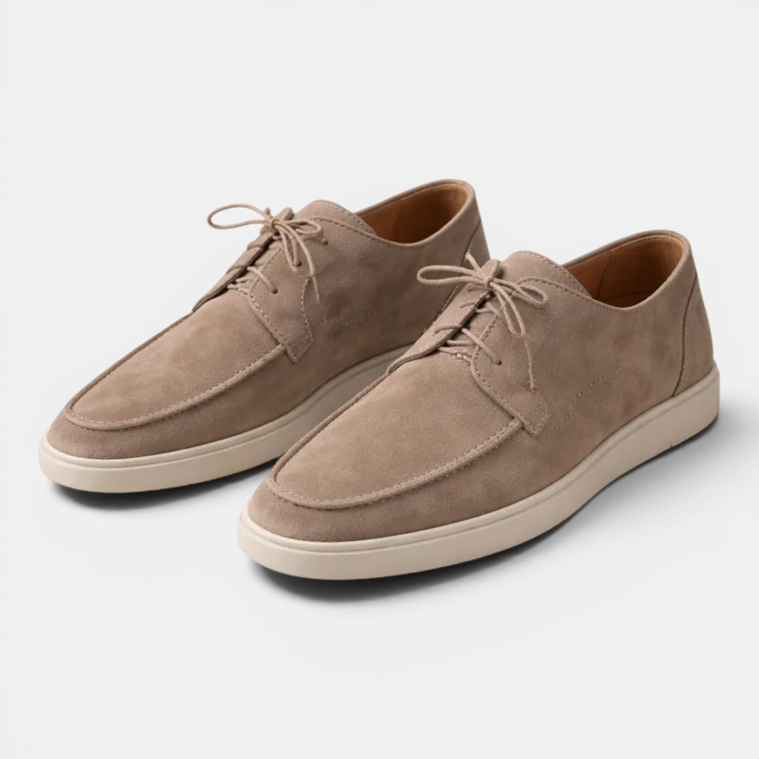 Classic men's loafers with lace-up detail, ideal for summer style & versatile casual wear.