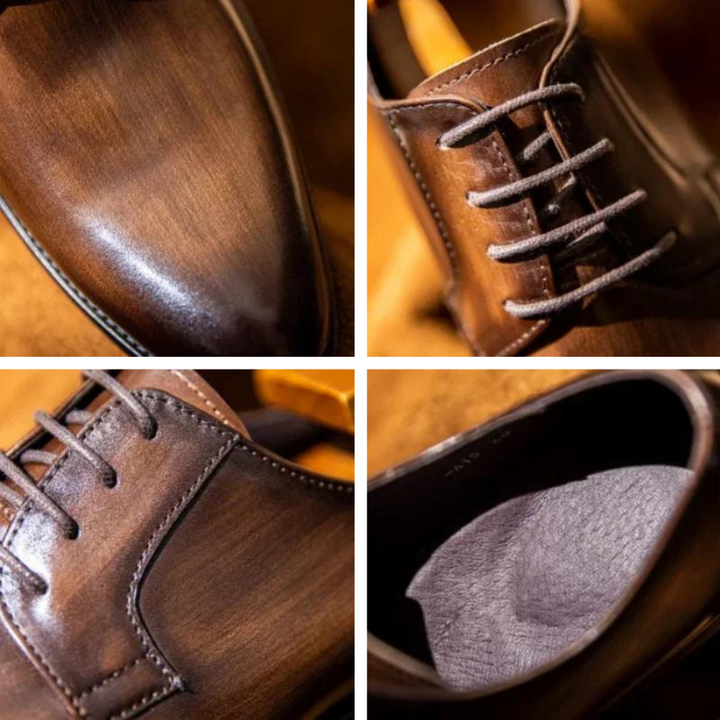 Comfortable men's classic dress shoes, designed for all-day wear at formal gatherings & business settings. Timeless style.