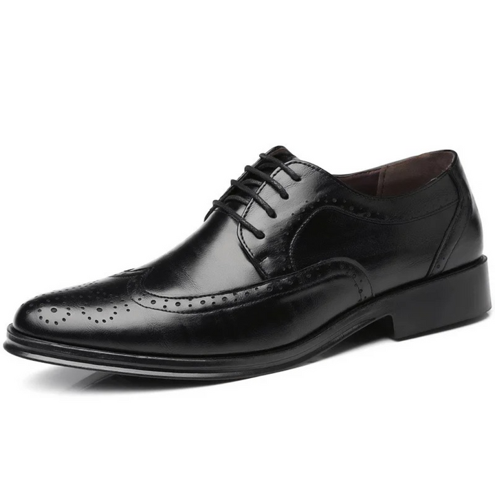 Professional men's wingtip Oxford brogues, comfortable and stylish for office, business, and special events.
