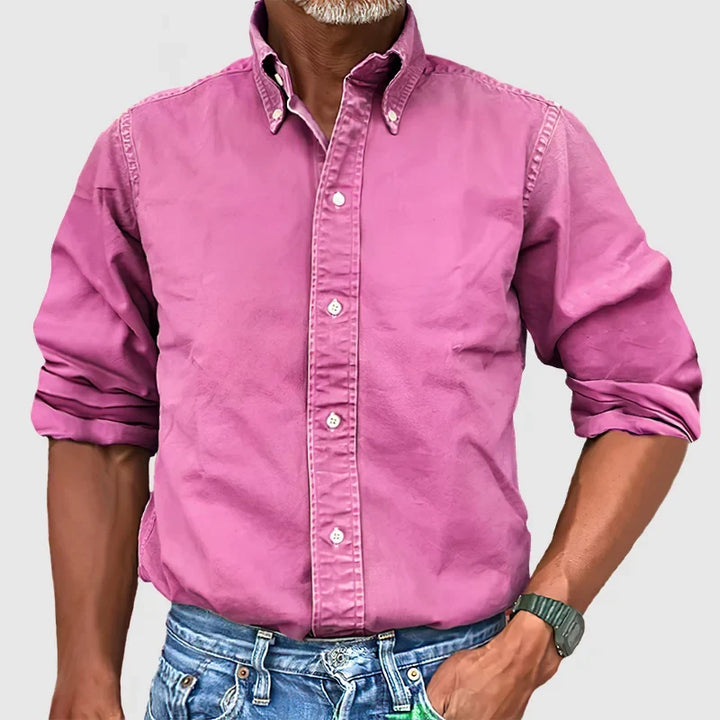 Men's easy care long-sleeve button-down shirt. Classic design, perfect for a crisp, versatile, and stylish look.