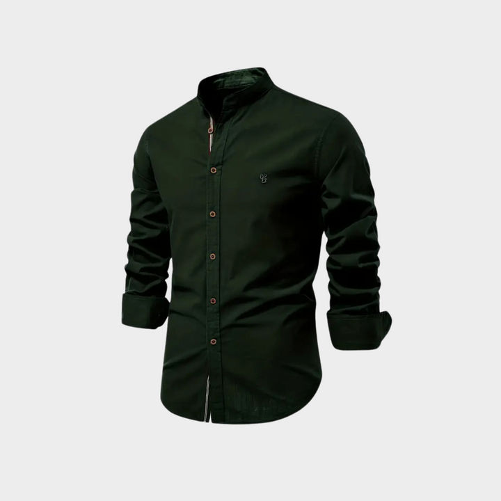 Men's classic button shirt for smart casual events or comfortable everyday wear. Elegant long-sleeve versatile top.