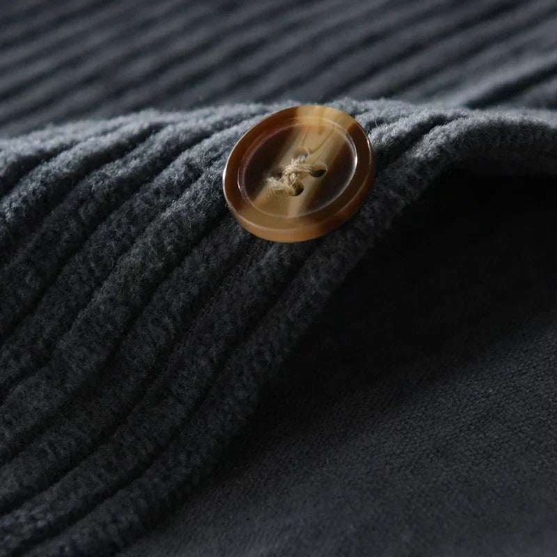 Men's corduroy button-up shirt, long sleeve, designed for a comfortable fit and timeless everyday casual style.
