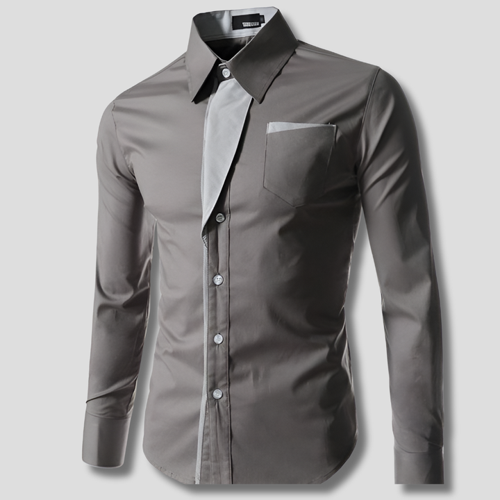 Men's classic long-sleeve dress shirt, perfect for formal wear, business attire, or smart casual events.