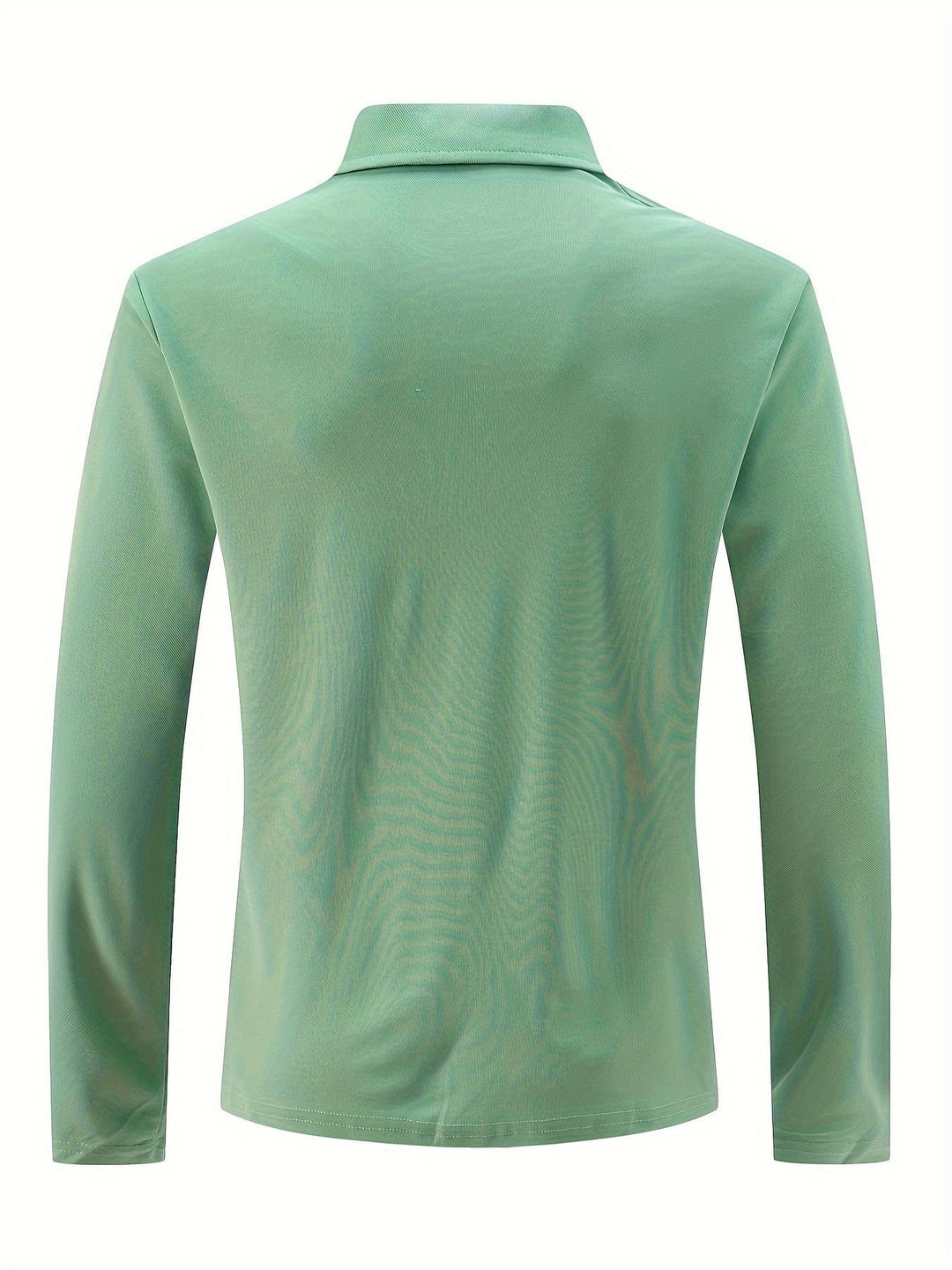 Breathable men's long-sleeve polo shirt, designed for year-round comfort and wear.