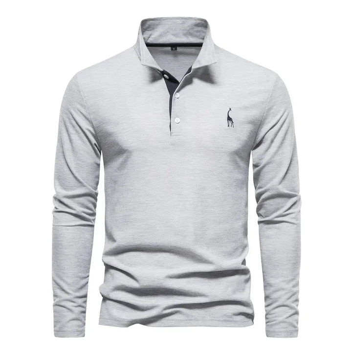 Men's classic long sleeve polo shirt in a regular fit, perfect for versatile smart casual or everyday wear.