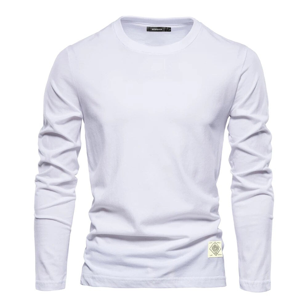 Men's classic long-sleeve t-shirt, relaxed fit for everyday comfort & versatile styling.