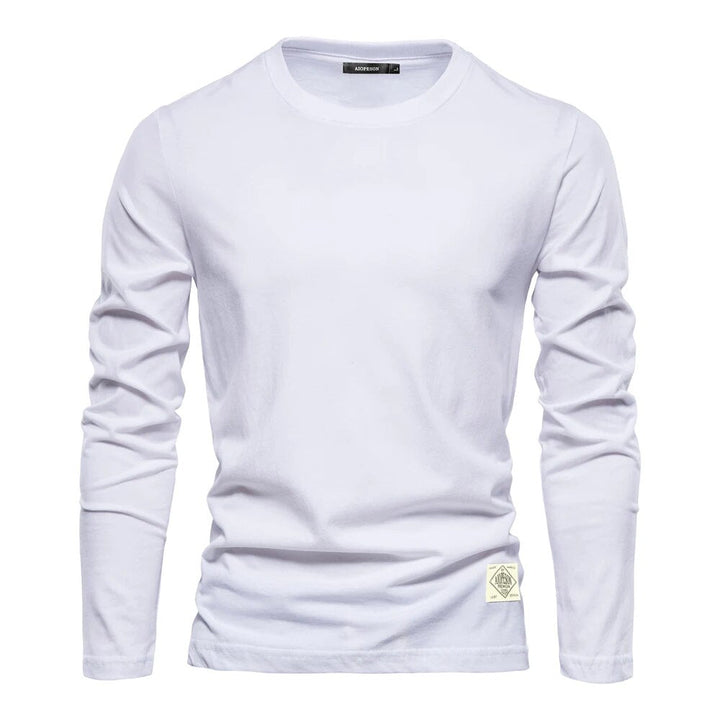 Men's classic long-sleeve t-shirt, relaxed fit for everyday comfort & versatile styling.