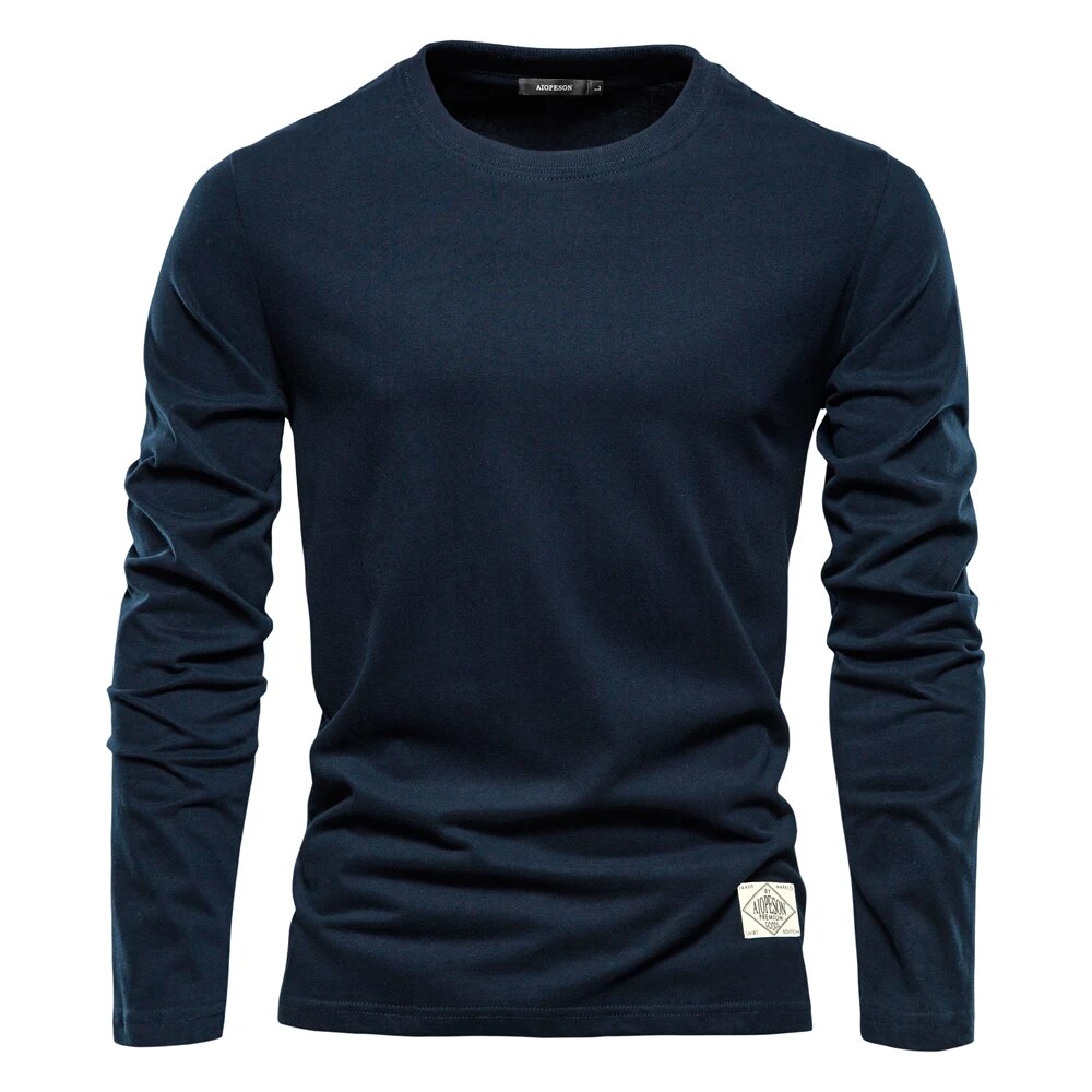 Comfortable men's long-sleeve shirt, a classic tee for casual everyday fashion.