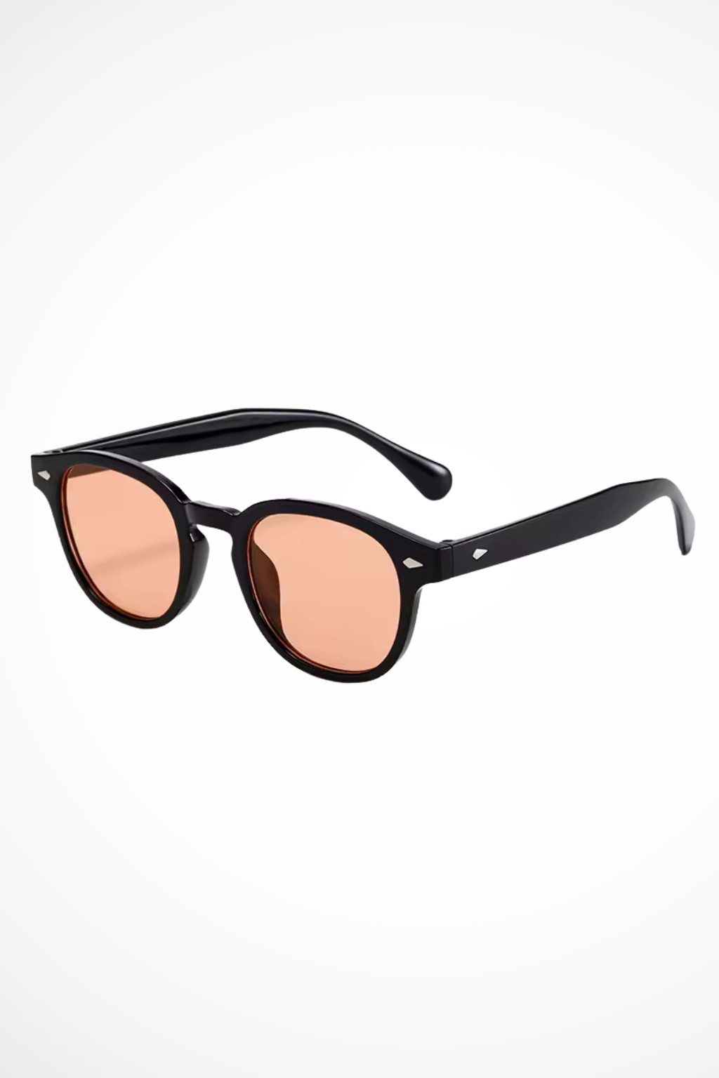 Classic men's oval sunglasses, thick frame, dark tinted lenses, perfect for summer style.